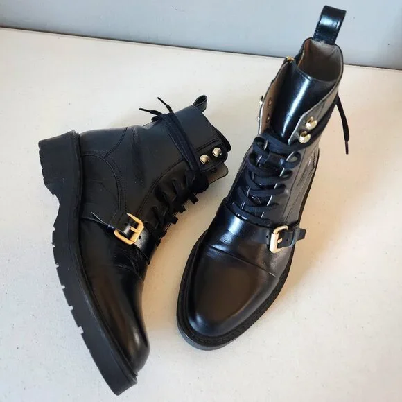 All Saints Combat Boots "LIKE NEW" - Picture 1 of 16